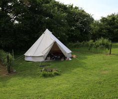 bell tent in pitch
