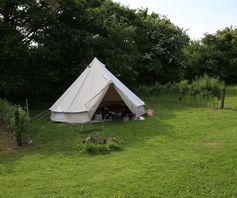 bell tent in pitch